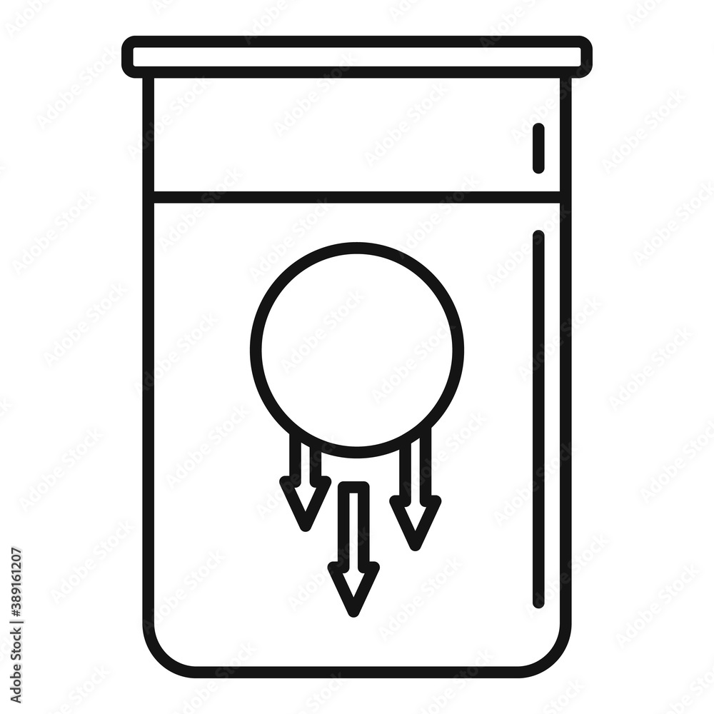 Poster sphere flask gravity icon. outline sphere flask gravity vector icon for web design isolated on white