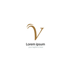 letter v logo concept with white background