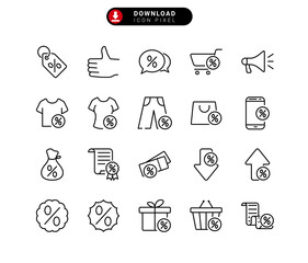 Discount offer tag outline icon icon,editable stroke