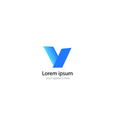 letter v logo concept with white background