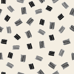 seamless monochrome pattern background with hand draw highlighter brush lines