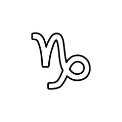 symbol of Capricorn. horoscope. vector illustration
