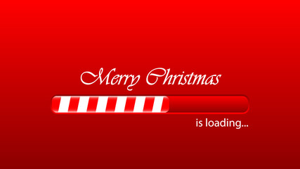 Christmas loading bar, vector art illustration.