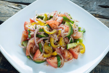 vegetable salad on a plate