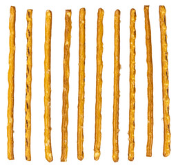 Some fresh made Sal Sticks (close up shot) isolated on white
