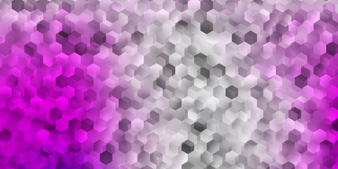 Light pink vector backdrop with a batch of hexagons.