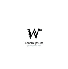 letter w elegant logo concept with white background