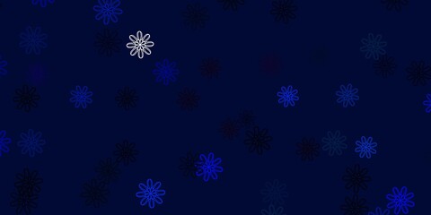 Light Pink, Blue vector natural backdrop with flowers.