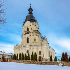 Fototapeta na wymiar Baroque Trinity Church in Mykulyntsi, Ukraine