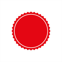 Red Stamps vector icon isolated on blank background