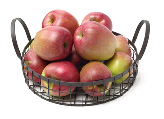 Red apples isolated on white background