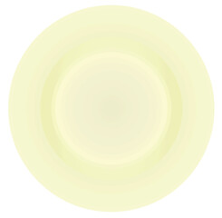 Yellow dish plate. vector illustration