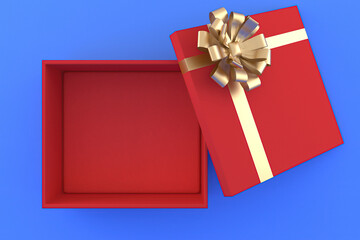 3d  illustration of the gift box for the new year holidays and Christmas