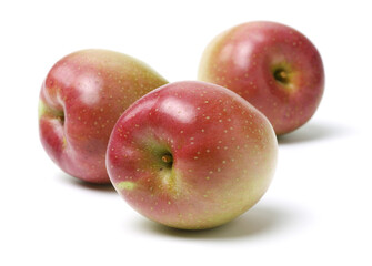 Red apples isolated on white background