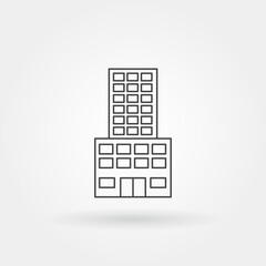 company office single isolated icon with modern line or outline style