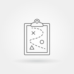 business roadmap single isolated icon with modern line or outline style