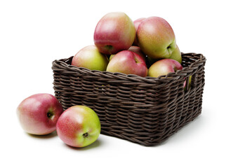 Red apples isolated on white background