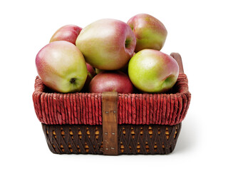 Red apples isolated on white background
