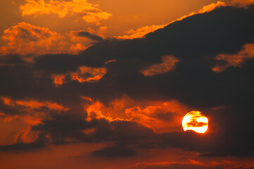 spooky cloud that looks like a pumpkin or ghost on halloween