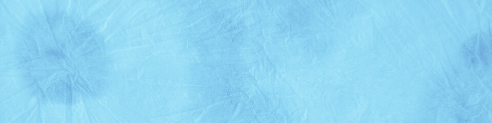 Tie Dye Dirty Texture. Blue Sky Abstract Circle. 