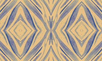 Blue Animal Skin Pattern. Seamless Fashion Tribal 