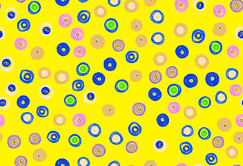 Colorful Circles Pattern. Watercolour Happy 