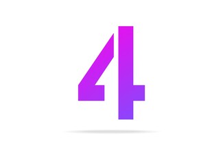 4 number logo icon design. For brand label, desing template elements, creative poster and more