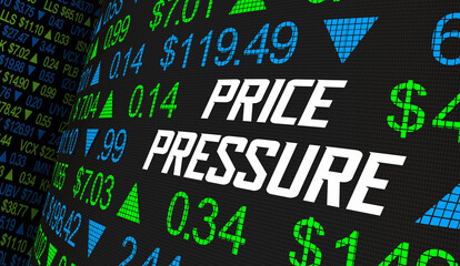 Price Pressure Stock Market Shares Increase Decrease Investment 3d Illustration