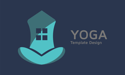 Real estate image, Yoga home vector design, custom professional logo design