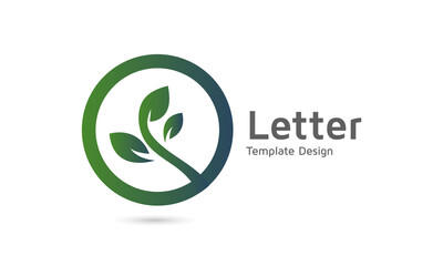 Leaf icon template design, custom professional logo design