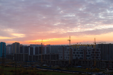 Fototapeta na wymiar city and construction site