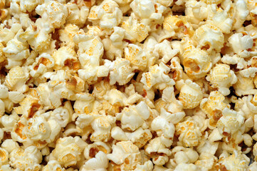 Popcorn on a white background