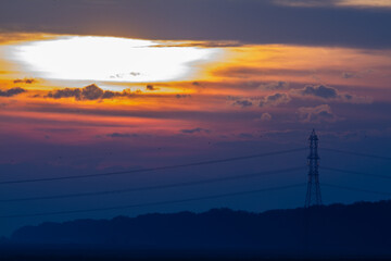 sunset valleys of Comacchio adriatic sea po delta regional park