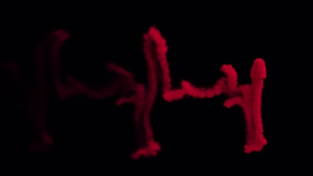 Animated oscillogram. Heartbeat animation on a heart rate monitor.