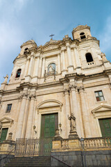 Fototapeta na wymiar Catania - The St. Francis of Assisi (Chiesa di San Francesco d'Assisi all'Immacolata) church.