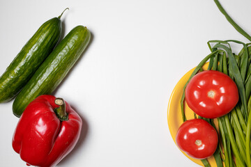 red vegetables on a white table