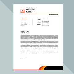 Creative letterhead design template.
