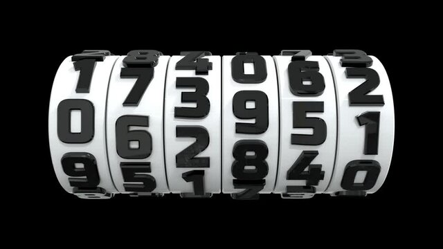 The counter counts numbers from zero to one million.