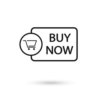 Buy now button template design. Business banner, symbol icon. Website element shopping trolley signs. shopping cart tag.