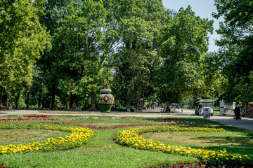 Plakat beautiful view from Mladezhki Park, Ruse city, Bulgaria
