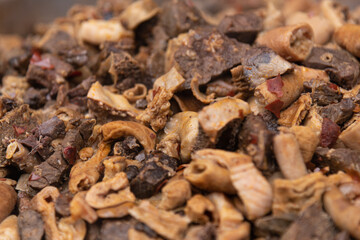 Close up of spicy beef offal , charateristic chinese cuisine in china