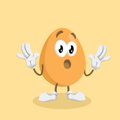 egg Logo mascot surprise pose