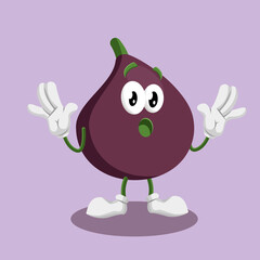 Fig Logo mascot surprise pose