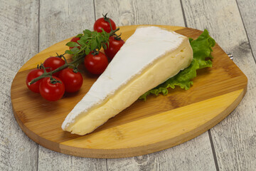Brie cheese triangle served salad