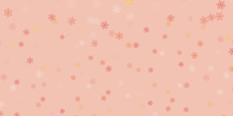 Light orange vector natural artwork with flowers.