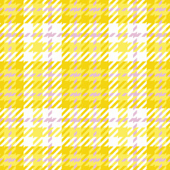 Tartan and Gingham Paid Seamless pattern in Easter colors. Yellow color tones
