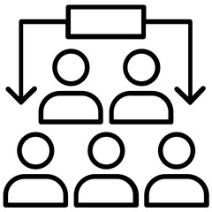 
Group of people linked representing association
