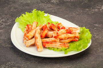 Natural luxury crab meat fillet