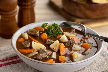 Bowl of Vegetable Beef Soup