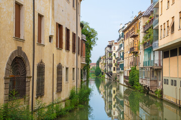 Fototapeta na wymiar Padua - The residences over the canal.